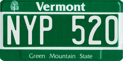 VT license plate NYP520