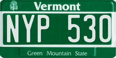 VT license plate NYP530