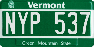 VT license plate NYP537