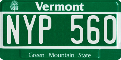 VT license plate NYP560