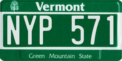 VT license plate NYP571