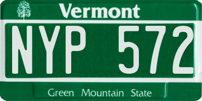 VT license plate NYP572