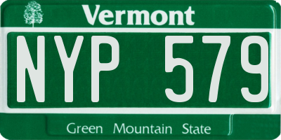 VT license plate NYP579