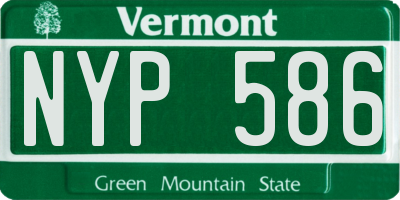 VT license plate NYP586