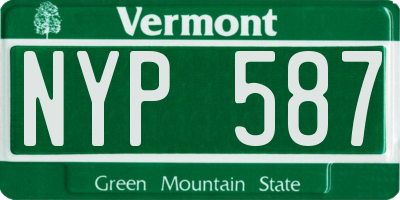 VT license plate NYP587