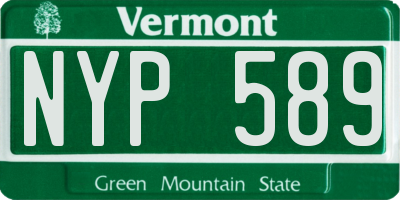 VT license plate NYP589