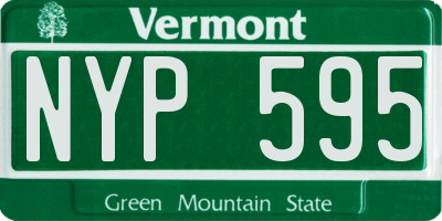 VT license plate NYP595