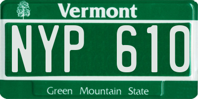 VT license plate NYP610