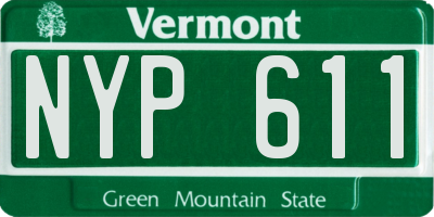 VT license plate NYP611