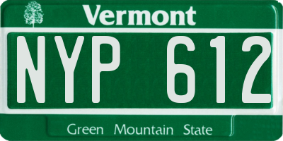 VT license plate NYP612