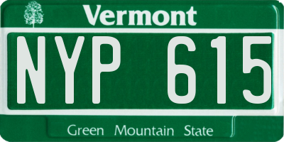 VT license plate NYP615