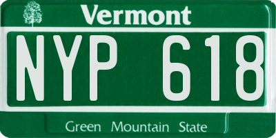 VT license plate NYP618