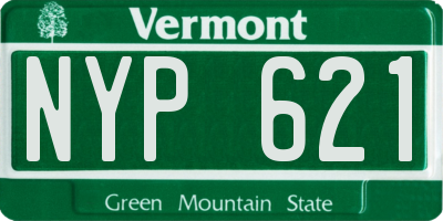VT license plate NYP621