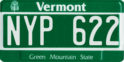 VT license plate NYP622
