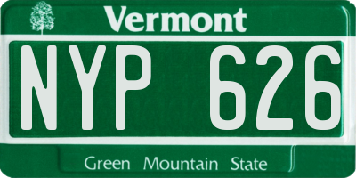 VT license plate NYP626