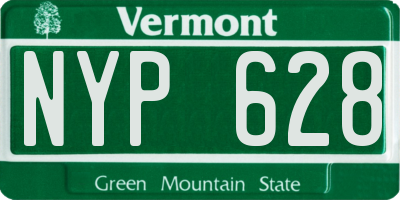 VT license plate NYP628