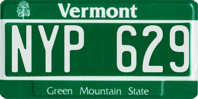 VT license plate NYP629