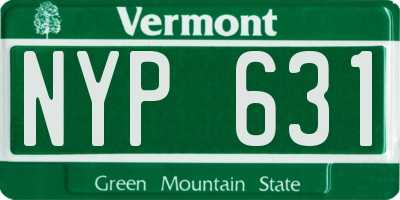 VT license plate NYP631