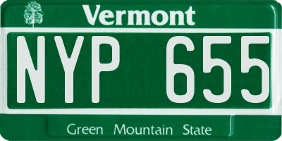 VT license plate NYP655