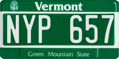 VT license plate NYP657