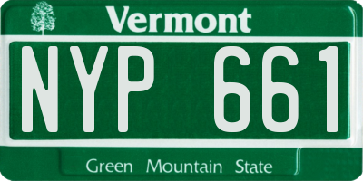 VT license plate NYP661