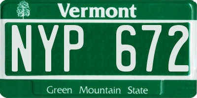 VT license plate NYP672