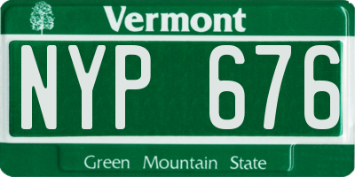 VT license plate NYP676