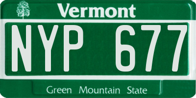 VT license plate NYP677