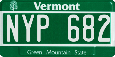 VT license plate NYP682