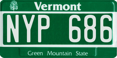VT license plate NYP686