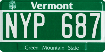 VT license plate NYP687