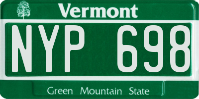 VT license plate NYP698