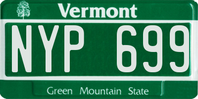VT license plate NYP699
