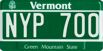 VT license plate NYP700