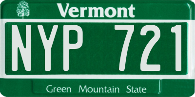 VT license plate NYP721