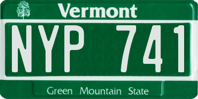 VT license plate NYP741