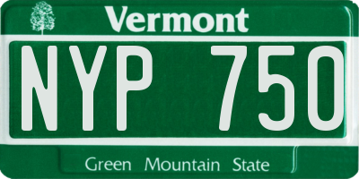 VT license plate NYP750