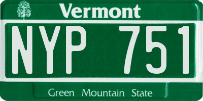 VT license plate NYP751