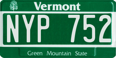 VT license plate NYP752