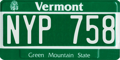 VT license plate NYP758