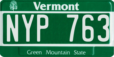 VT license plate NYP763