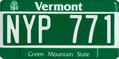 VT license plate NYP771