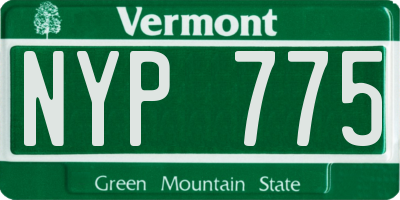 VT license plate NYP775