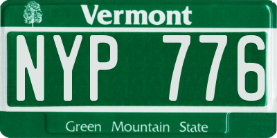 VT license plate NYP776