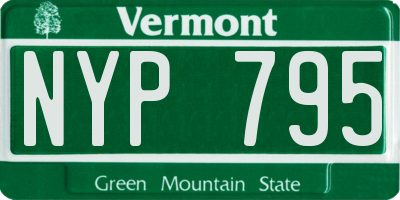VT license plate NYP795