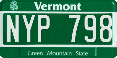 VT license plate NYP798