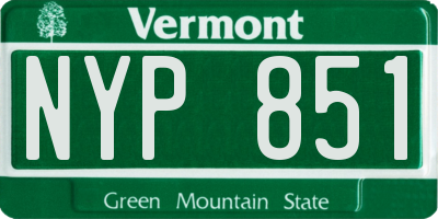 VT license plate NYP851