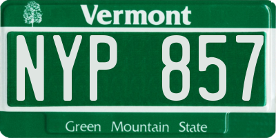 VT license plate NYP857