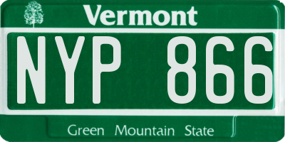 VT license plate NYP866