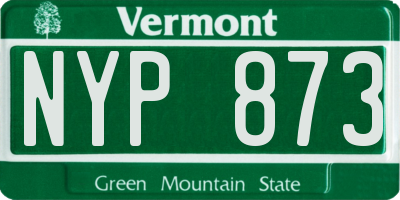 VT license plate NYP873